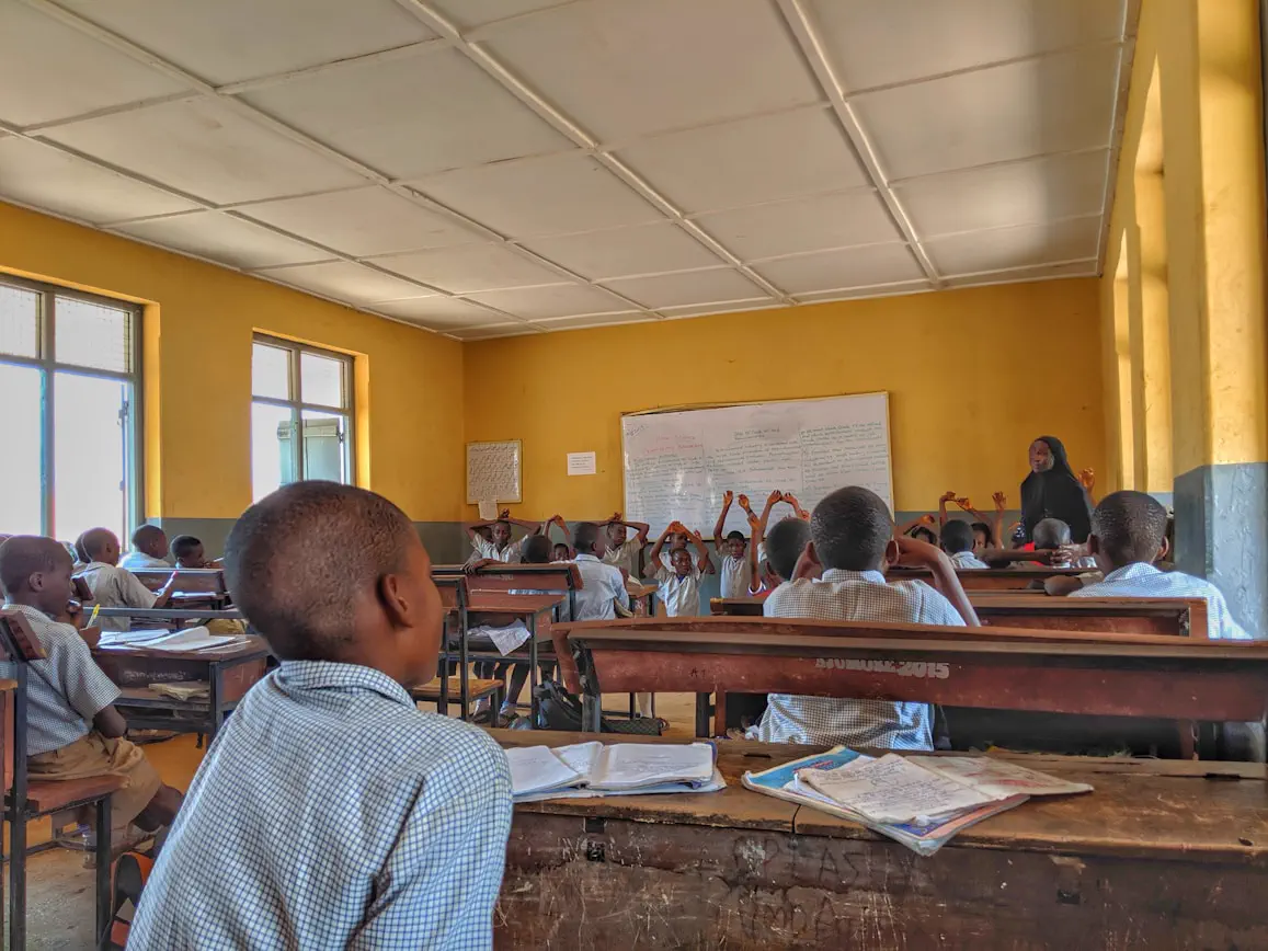 Classroom with students learning